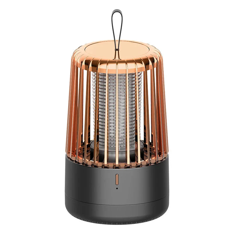 Portable mosquito repellent with adjustable settings and built-in light for outdoor activities