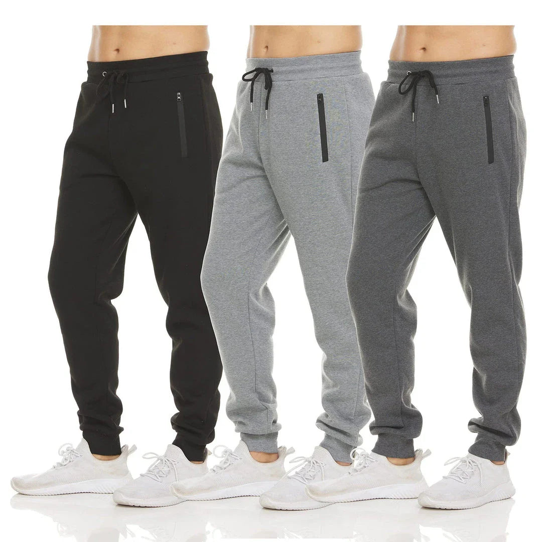 Men's sports casual zipper ankle trousers in various colors for running, fitness, and other active pursuits