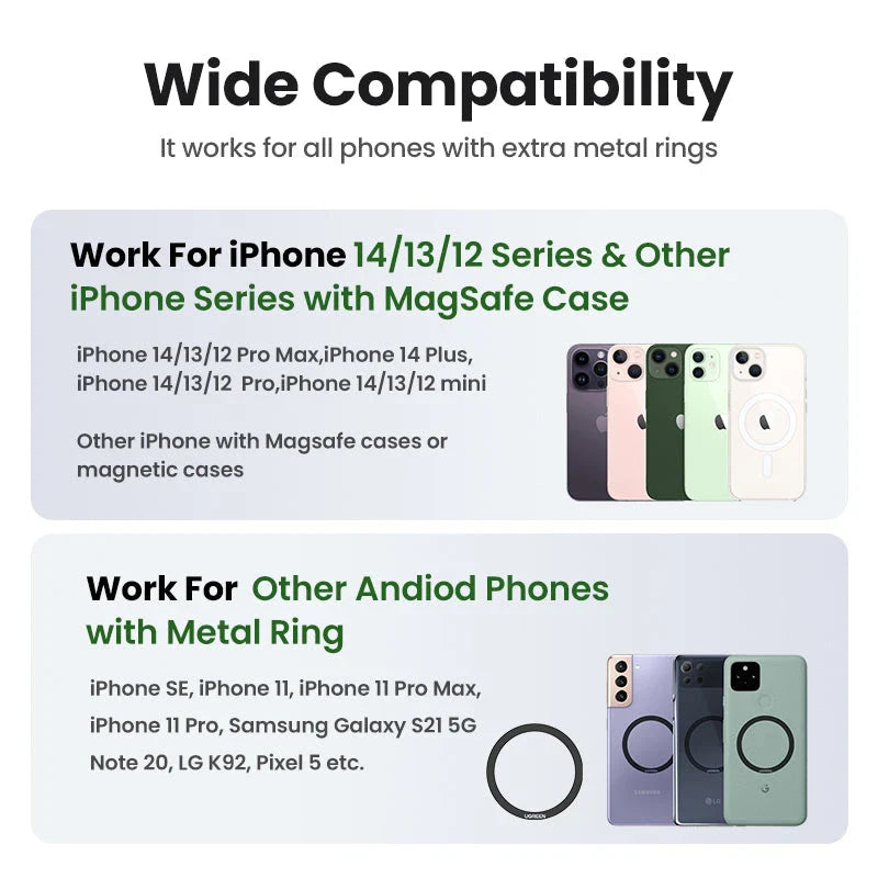 Adjustable magnetic phone holder made of premium aluminum alloy for secure and hands-free smartphone usage