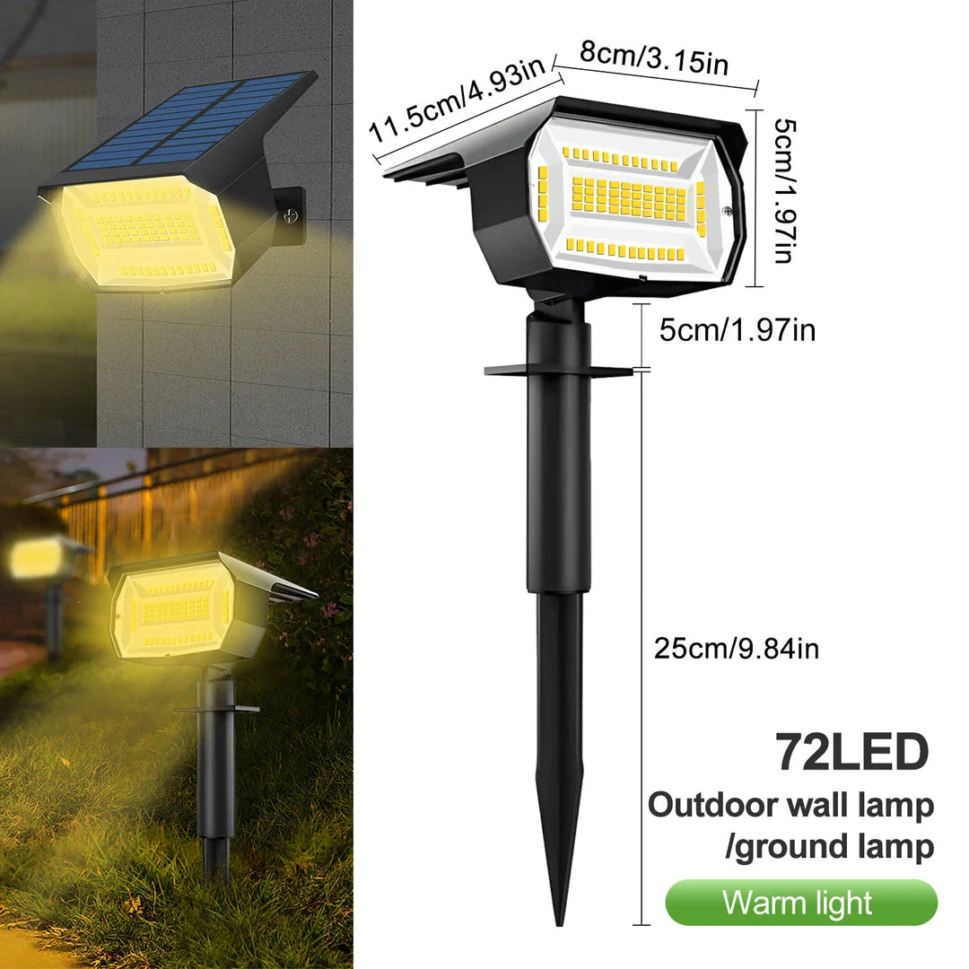 Premium outdoor solar landscape spotlights with adjustable brightness and weatherproof construction for illuminating gardens, pathways, and patios