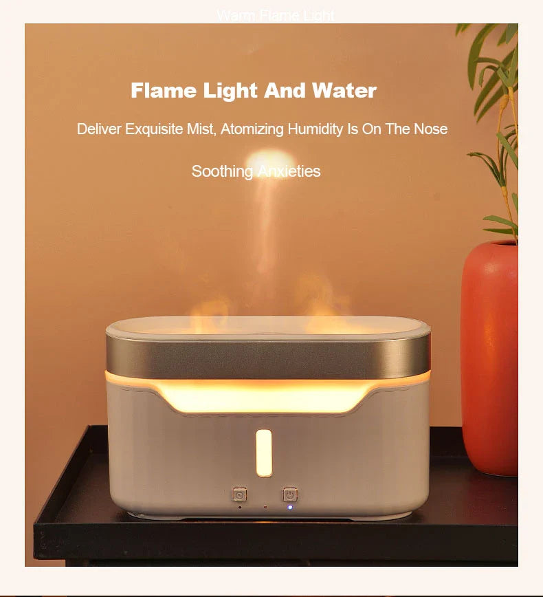 Elegant Jellyfish Flame Humidifier with 3D Lighting Effects, Mist, and Aromatherapy Capabilities