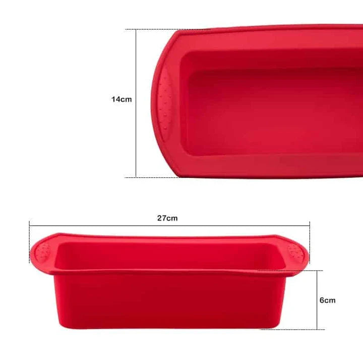 Vibrant silicone cake mold in grey color, used for baking colorful and creative desserts