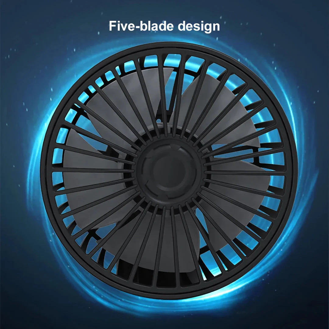 Dual Head USB Car Fan with Adjustable Airflow for Optimal Cooling in Vehicles