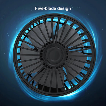 Dual Head USB Car Fan with Adjustable Airflow for Optimal Cooling in Vehicles