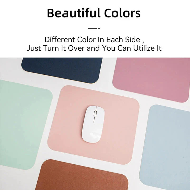 Vibrant Dual-Sided Waterproof Mouse Pad with Pink and Silver Color Options for a Stylish and Functional Desk Accessory