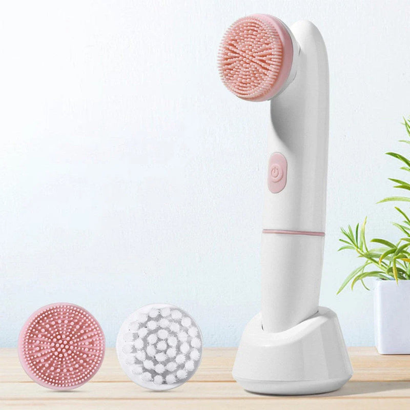 Hhomeenjoy 2-in-1 Electric Facial Cleansing Brush with Pore Cleanser