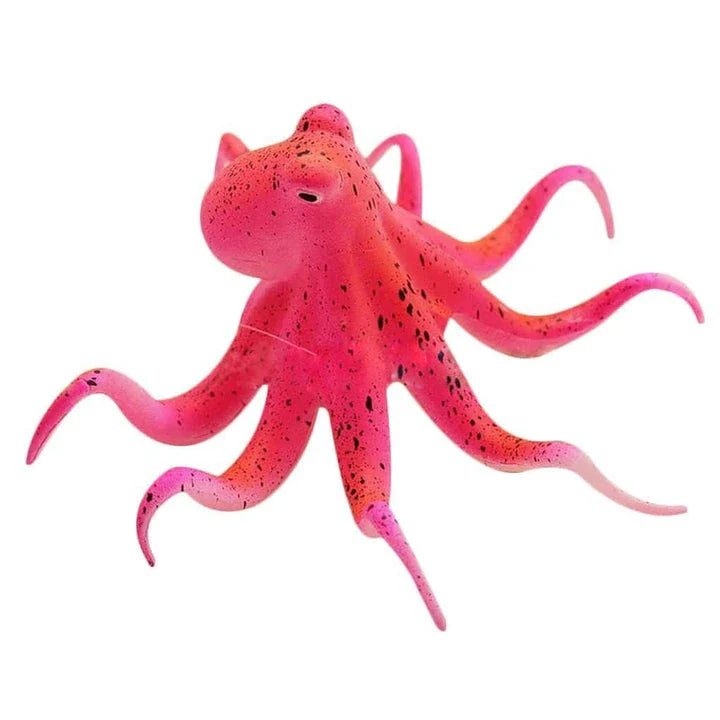 Lifelike artificial octopus decor with flexible tentacles for aquarium display