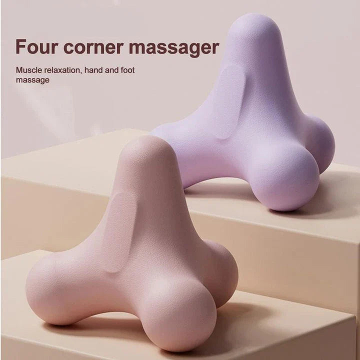 Deep Tissue Massage Ball with Unique Quadrangular Design for Targeted Muscle Relief