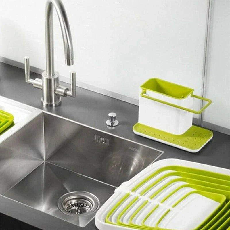 Hhomeenjoy US Multifunctional Sink Organizer - Streamlined Storage and Drying for Your Kitchen