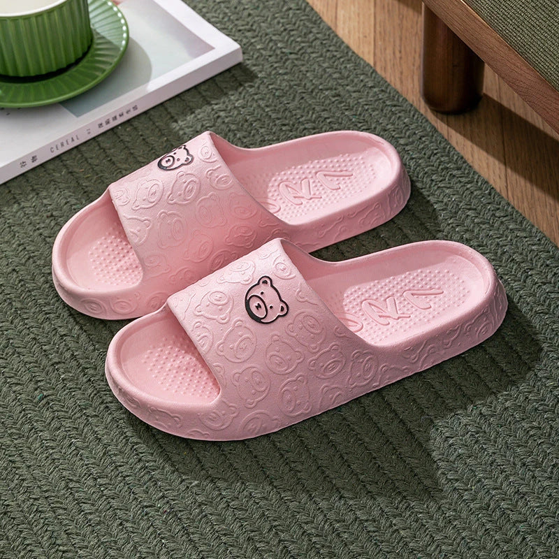 Hhomeenjoy US Cozy Bear Slippers: Non-Slip, Thick Sole Indoor Shoes for Men and Women