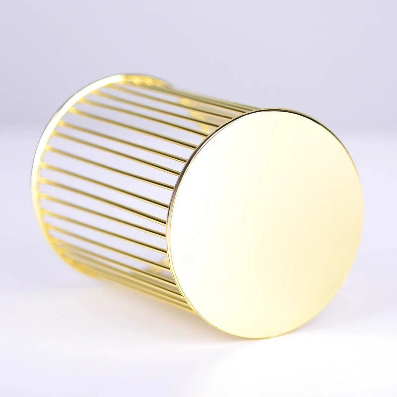 Rose Gold Plated Pen Holder for Desk or Vanity - Elegant, Durable, and Multi-Functional Organizer