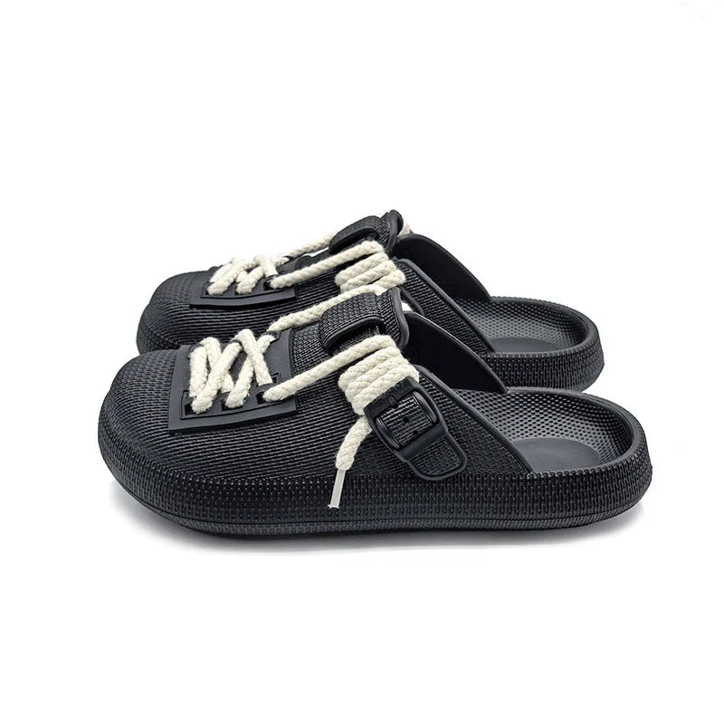 Men's summer beach outdoor non-slip slippers in various colors with cushioned EVA soles and non-slip rubber outsoles