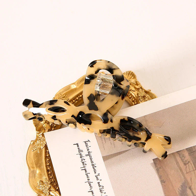 Hhomeenjoy Elegant Leopard Print Large Weave Hair Clip for Women and Girls