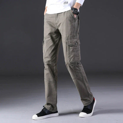 Trendha men's outdoor casual cotton trousers with multiple pockets in a variety of colors and sizes