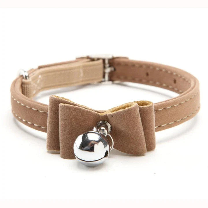 Elastic Cat Collar with Jingle Bell - Soft, Adjustable Velvet Accessory for Cats