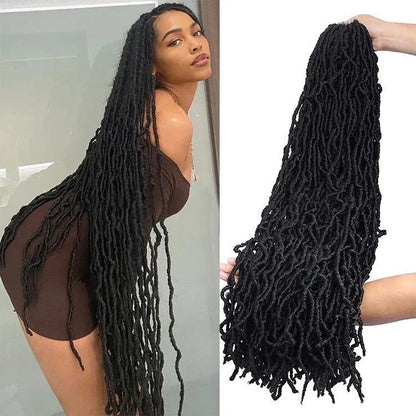 Lush Earthworm Crochet Wig with fluffy, natural-looking texture and vibrant color options for versatile styling