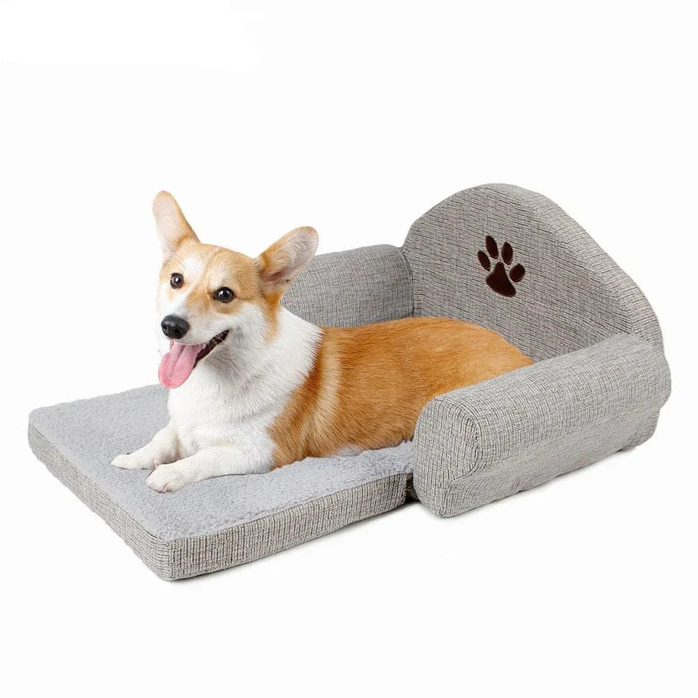 Paw Design Pet Sofa in various colors, featuring a cozy and stylish design for small to medium-sized pets