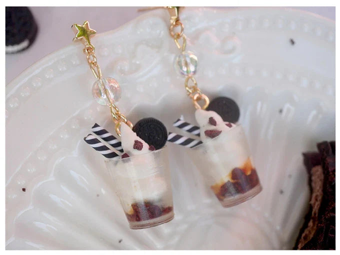 Personalized food and plant-inspired 925 sterling silver earrings with a playful, whimsical design