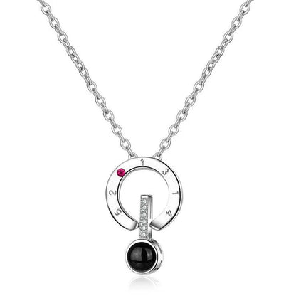 Elegant 925 Sterling Silver clavicle chain with 100-language 'I Love You' message, a romantic and versatile jewelry piece