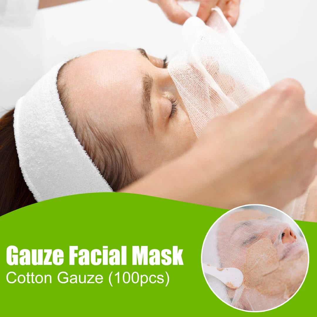 100-piece cotton gauze facial wipes with uniform mesh for luxurious skincare treatments and enhanced product absorption