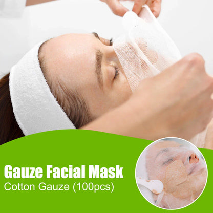100-piece cotton gauze facial wipes with uniform mesh for luxurious skincare treatments and enhanced product absorption