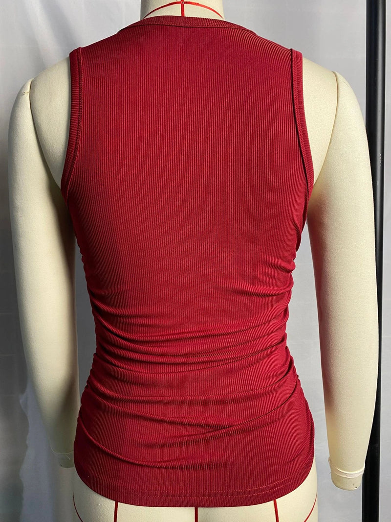 Hhomeenjoy Stylish Sleeveless Ribbed Knit Tank Top for Women