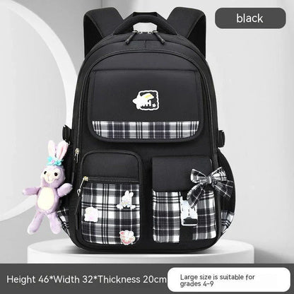 Large capacity cartoon-style backpack for children, featuring a spacious interior, durable nylon construction, and a waterproof, breathable design.