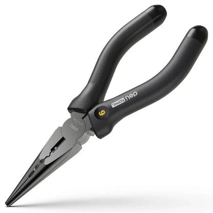 6-Inch Multi-Purpose Long Nose Pliers with Chrome Vanadium Steel Construction and Rubberized Grip for Electricians and DIY Enthusiasts