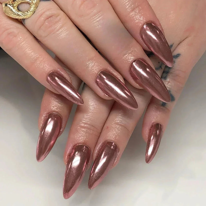 Hhomeenjoy Dazzling Metallic Glitter Nail Powder - 6-Piece Set for Salon-Quality Nails at Home