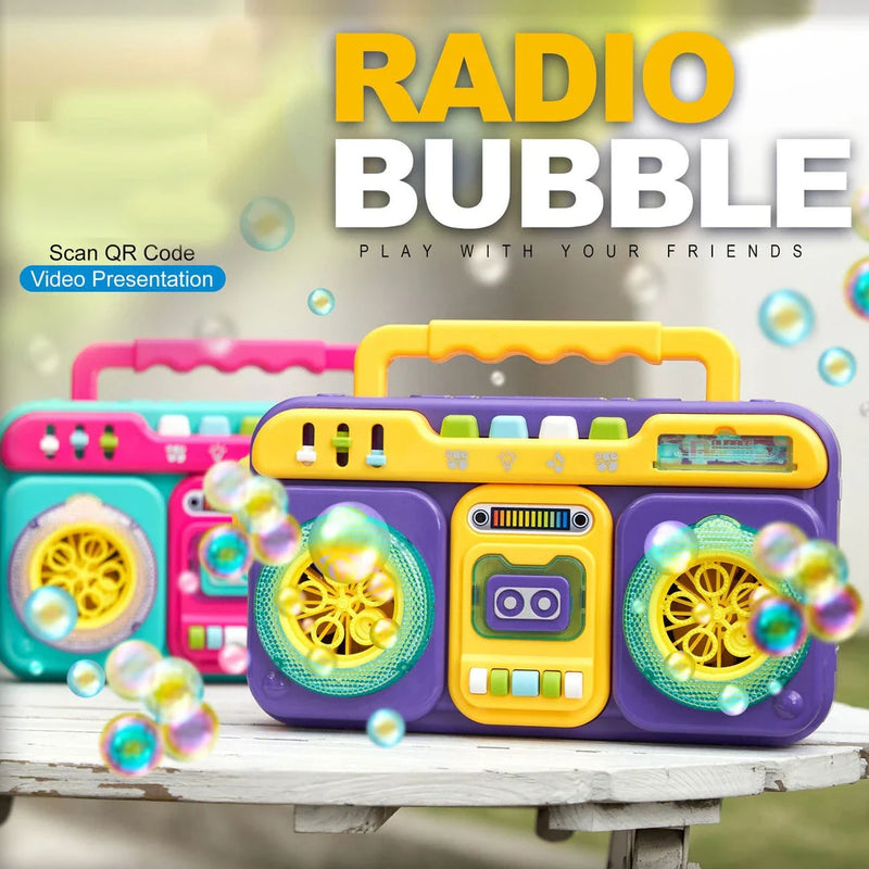 Hhomeenjoy Automatic Electric Bubble Blaster Machine with Lights & Sounds