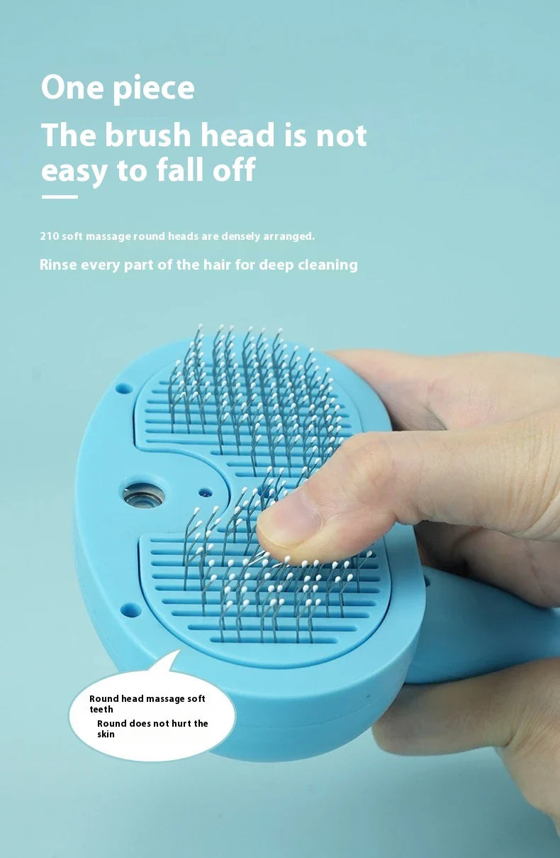 Rechargeable Pet Hair Removal Comb with Spray Cleaner - Effortlessly remove stubborn pet hair and keep your furry friend's coat fresh and healthy.