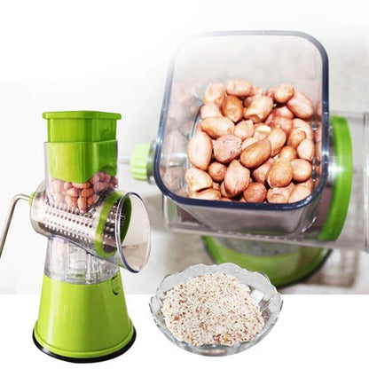 Multifunctional vegetable cutter with stainless steel blades and ergonomic design for efficient meal preparation