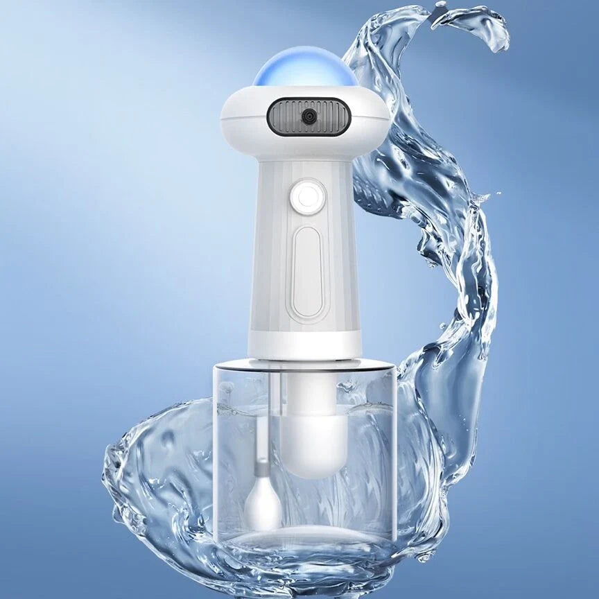 Automatic pet foam bath dispenser with white color and large 400ml capacity for convenient and hassle-free pet grooming