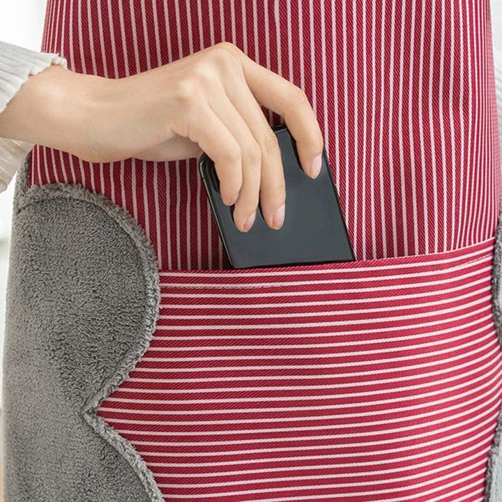 A sleek and versatile kitchen apron in a coffee color, designed for cooking and baking tasks.