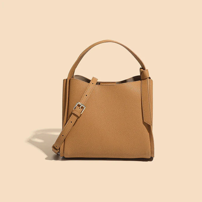 Trendha Soft Leather Shoulder Bag for Women in Gray with Complementary Stylish Scarf