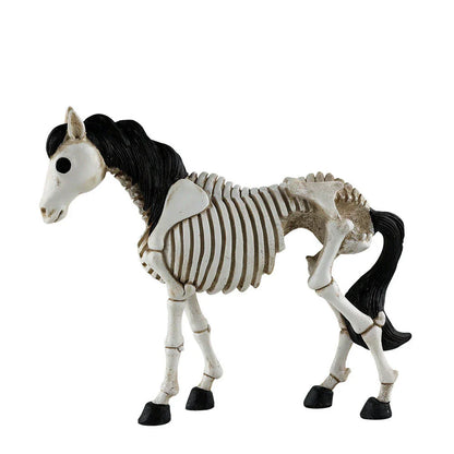 Skeleton Horse Ornament: Detailed resin decoration with a striking skeletal horse design for Halloween decor