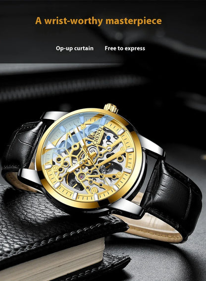 Trendha Automatic Mechanical Watch with Waterproof and Luminous Design in Various Color Options