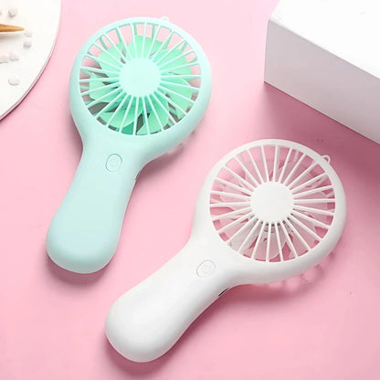 Compact 800mAh Rechargeable Pocket Fan in Blue Color - A Portable, Powerful and Convenient Personal Cooling Device
