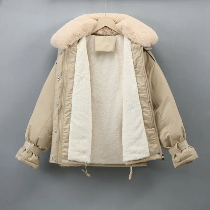 Fashionable women's down-filled jacket in various colors, designed for casual wear and everyday activities