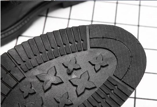Men's waterproof, breathable, versatile black business casual shoes with durable rubber sole and comfortable PU insole