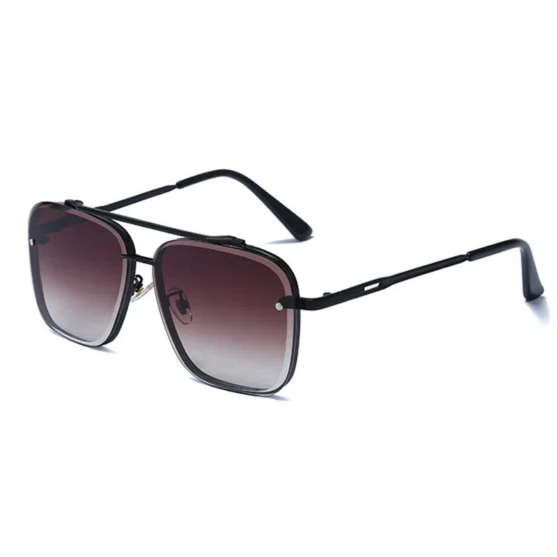 Classic Vintage Square Sunglasses with Durable Alloy Frame and UV400 Polycarbonate Lenses