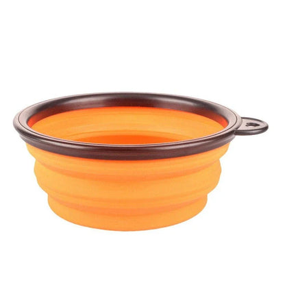 Foldable, colorful pet bowls made of durable silica gel with a generous 350ml capacity for food and water