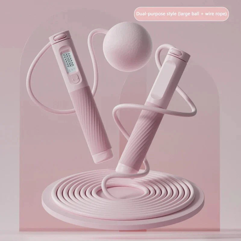 Trendha Cordless Jump Rope with Smart Fitness Tracking - Workout Companion with Digital Counter, Adjustable Intensity, and Quiet Design