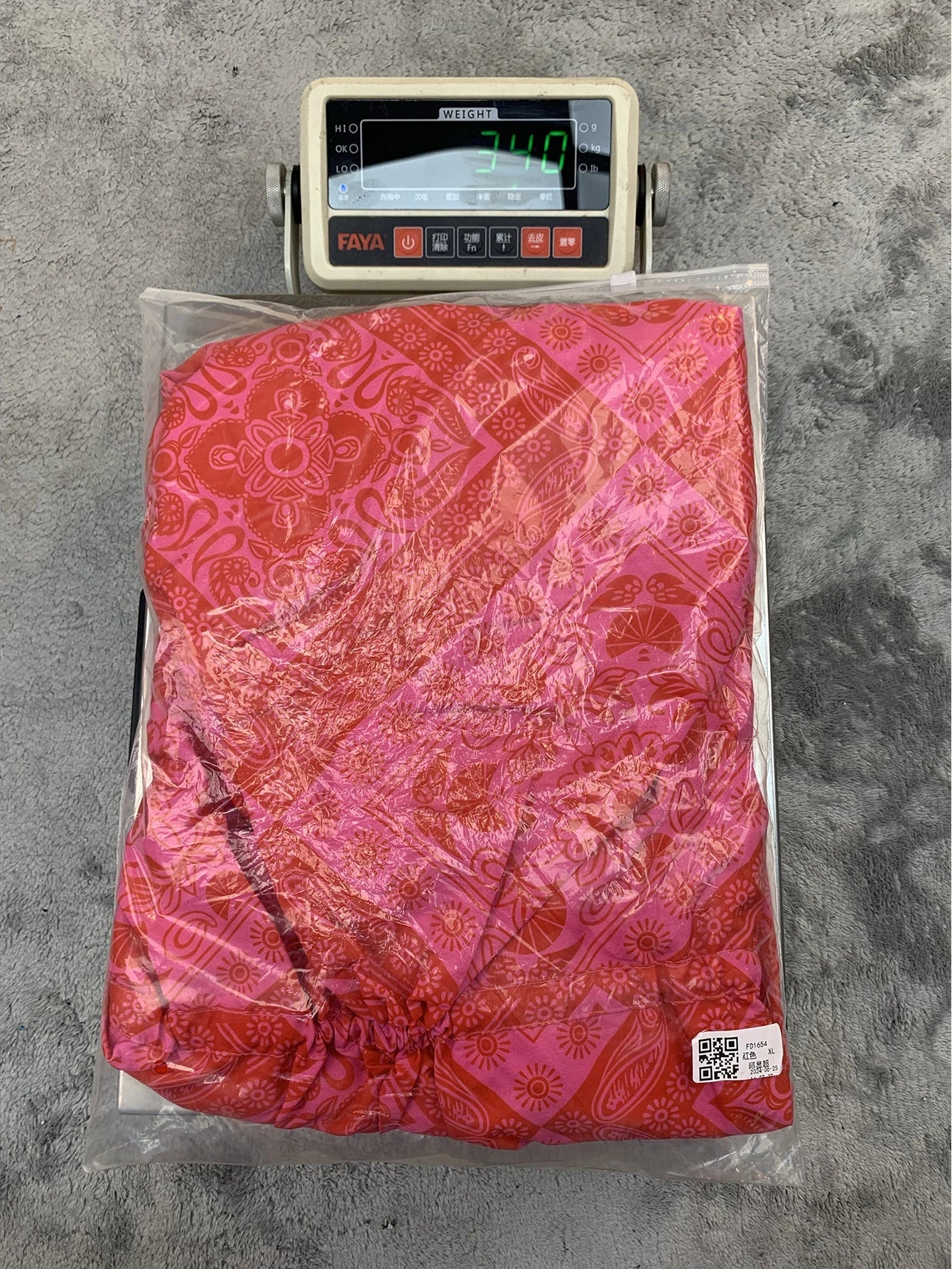 A vibrant red Bohemian-style dress with a geometric print pattern, featuring a mid-length, flattering silhouette and stretchy, comfortable Spandex fabric