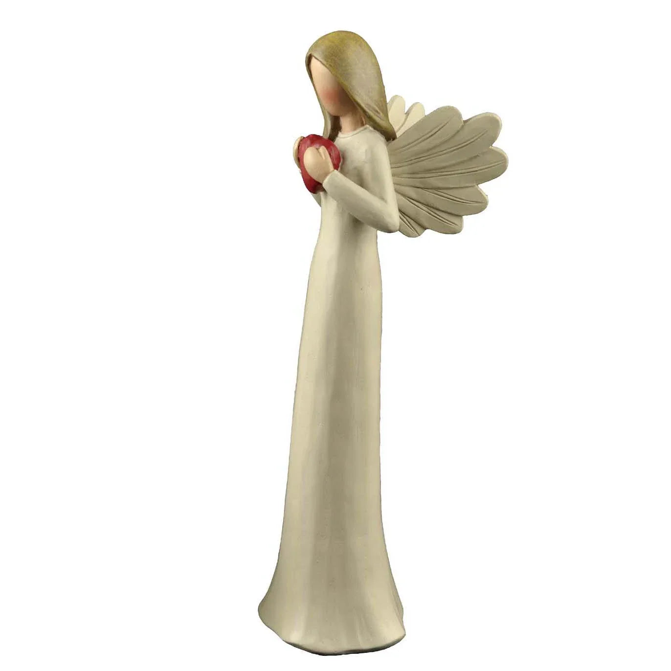 Elegant Guardian Angel Home Decor Accent made of premium synthetic resin, featuring an intricate angel design for a serene and tranquil presence.