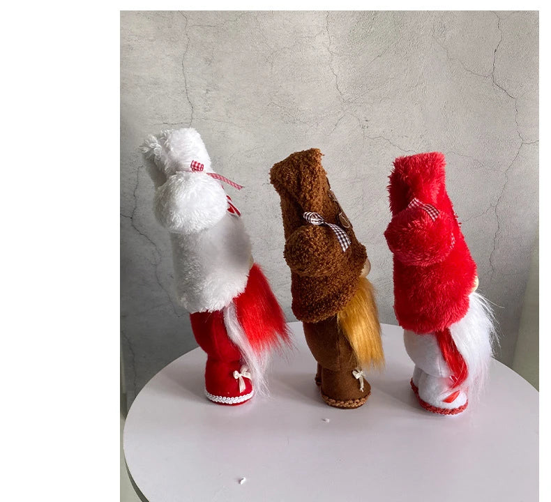 Faceless Elderly Candy Decorations in various candy-inspired designs, including round candy, candy canes, and gingerbread men