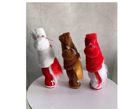 Faceless Elderly Candy Decorations in various candy-inspired designs, including round candy, candy canes, and gingerbread men