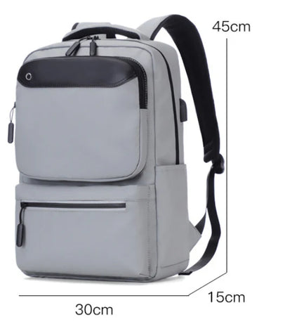 Durable water-resistant backpack with dedicated laptop and document pockets, USB charging port, and comfortable padded straps