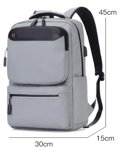 Durable water-resistant backpack with dedicated laptop and document pockets, USB charging port, and comfortable padded straps