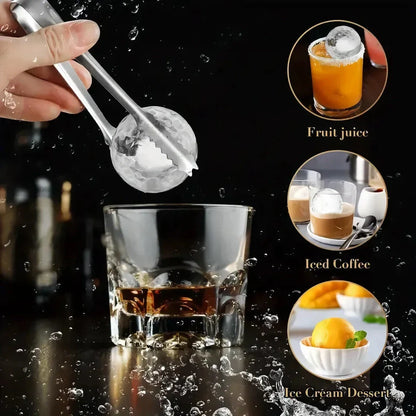 4-Hole Ice Ball Mold for Whiskey, Cocktails, and Other Chilled Drinks